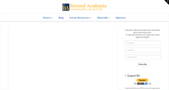 Desktop Screenshot of beyondacademia.org